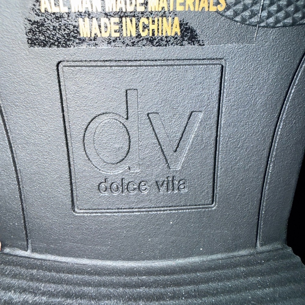 Dolce Vita Black Moto Heeled Boots - Picture 9 of 9
